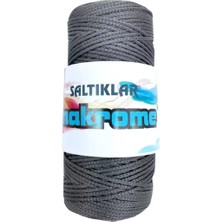 Aydogan's 1 Adet Polyester Makrome Ipi 420 Koyu Gri 100 gr - Mudanis