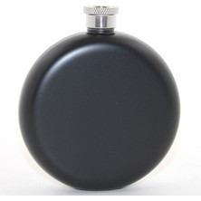 EkoAlışverişDünyam Paslanmaz Çelik Yuvarlak 5 Oz Tekli Matara Siyah Renk