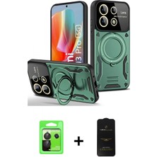 Pileli Store Pilelistore™ Redmi Note 13 Pro 5g Kılıf Kıvılcım Modern Serisi - Siyah 6d Antistatik Mat Seramik Hayalet Nano Ekran Koruyucu + Raze Metal Kamera Lens - Sh