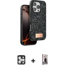 Pileli Store Pilelistore™ iPhone 16 Pro Max Kılıf Vadi Klasik Serisi - Siyah Bilvis Hayalet Cam Ekran Koruyucu + Pvd Metal Kamera Lens - Gs