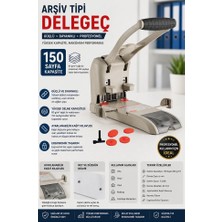ArtMaster Büyük Delgeç 1 Adet Temat 2160N Arşiv Tipi Büyük Delegeç Kağıt 150 Sayfa Kapasiteli 2 Pin 10 Disk Güçlü Yapı
