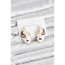Renas Store Pirinç Maske Model Kadın Küpe
