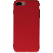 Twin Store Newface Apple iPhone 7 Plus Kılıf Nano Içi Kadife Silikon - Kırmızı