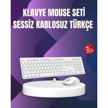 Renas Store Kablosuz Klavye Mouse Takımı - Ergonomik, Sessiz Tasarruflu