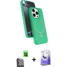 Pileli Store Pilelistore™ iPhone 16 Pro Max Kılıf Iz Işık Koleksiyonu - Siyah Bilvis 5in1 5d Magic Hayalet Cam Ekran Koruyucu + Raze Metal Kamera Lens - Sh