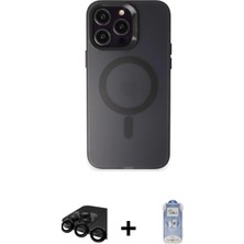 Pileli Store Pilelistore™ iPhone 15 Pro Max Kılıf Kozmos Çizgi Prime - Siyah Joko Magic 5d Cam + Raze Metal Kamera Lens - Sh