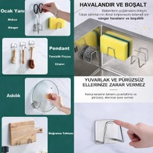 Btm Home Paslanmaz Mutfak Sünger Tutucu Yapışkanlı Sünger Askısı Lavabo Süngerliği 1 Adet