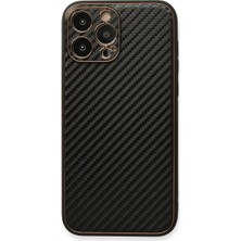 Twin Store Newface Apple iPhone 13 Pro Max Kılıf Coco Karbon Silikon - Siyah