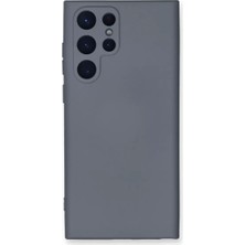 Twin Store Newface Samsung Galaxy S23 Ultra Kılıf Nano Içi Kadife Silikon - Gri