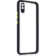 Twin Store Newface Xiaomi Redmi 9A Kılıf Miami Şeffaf Silikon - Lacivert