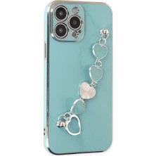 Twin Store Newface Apple iPhone 13 Pro Kılıf Esila Silikon - Su Yeşili
