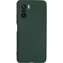Twin Store Newface Xiaomi Poco F3 Kılıf Nano Içi Kadife Silikon - Koyu Yeşil