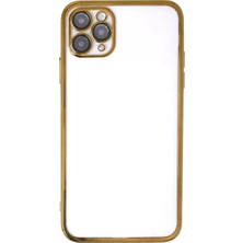 Twin Store Newface Apple iPhone 11 Pro Kılıf Razer Lensli Silikon - Gold