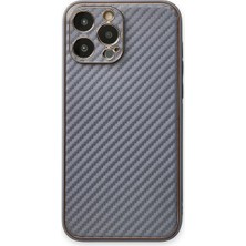 Twin Store Newface Apple iPhone 13 Pro Kılıf Coco Karbon Silikon - Gri