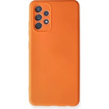 Twin Store Newface Samsung Galaxy A32 Kılıf Nano Içi Kadife Silikon - Turuncu