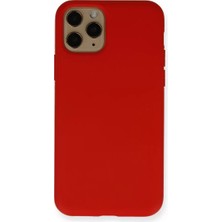 Twin Store Newface Apple iPhone 11 Pro Kılıf Nano Içi Kadife Silikon - Kırmızı