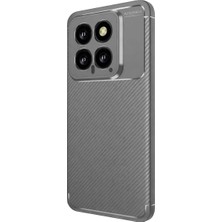 Twin Store Newface Xiaomi Mi 14T Kılıf Auto Focus Karbon Kapak - Gri
