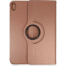 Twin Store Newface Apple iPad 2022 10.9 (10.nesil) Kılıf 360 Tablet Deri Kılıf - Rose Gold