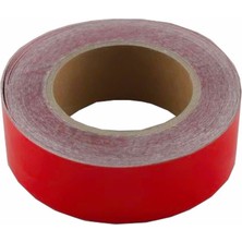 Twin Store Reflektif Fosfor Şerit Bant Reflektör Kırmızı 4cm x 25 Metre