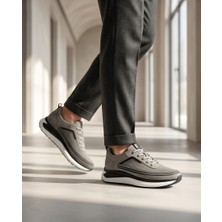 Konfores 2250-ZANELLE Hakiki Deri Üst Kalite Premıum Erkek Sneaker Ayakkabı - NKT02250-GRI-42
