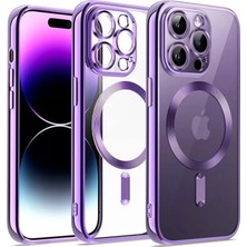 Twin Store Newface Apple iPhone 12 Pro Kılıf Kross Magneticsafe Kapak - Mor