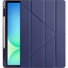 Twin Store Newface Apple iPad Pro 11 (2024) Kılıf Kalemlikli Hugo Tablet Kılıfı - Lacivert