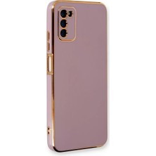 Twin Store Newface Samsung Galaxy A03S Kılıf Volet Silikon - Mor