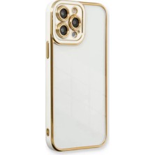 Twin Store Newface Apple iPhone 13 Pro Kılıf Liva Lens Silikon - Beyaz