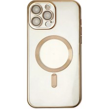 Twin Store Newface Apple iPhone 14 Pro Kılıf Kross Magneticsafe Kapak - Gold