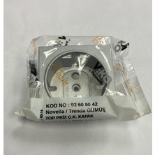 Viko 92605042 Artline Novella/trenda Gümüş Topraklı Priz Çoc.kor. Düğme/kapak (Mekanizma Hariç)
