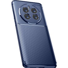 Twin Store Newface Realme 12 Pro Plus Kılıf Auto Focus Karbon Kapak - Lacivert