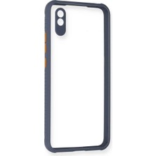 Twin Store Newface Xiaomi Redmi 9A Kılıf Miami Şeffaf Silikon - Gri