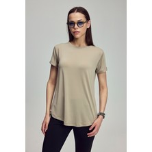 Scorp Elix Kadın Spor Uzun Tişört Bej