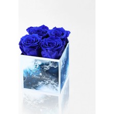 Çiçeek Sea Blue 4 Mavi Solmayan Gül