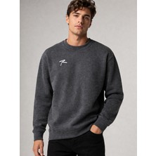 Raru Antrasit Erkek Spor Sweatshirt - Frux