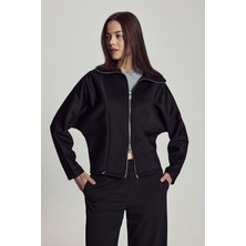 Scorp Astera Kadın Fermuarlı Sweatshirt Siyah