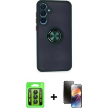 Pileli Store Pilelistore™ Galaxy A35 5g Kılıf Yörünge Çizgi - Siyah 3D Antistatik Mat Seramik Nano Ekran Koruyucu + Raze Metal Kamera Lens - Sh