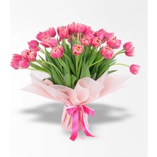 Çiçeek 50 Adet Pembe Lale Buketi