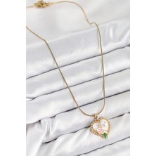 Youday Accessories 316L Çelik Sanatsal Portre Model Gold Renk Kadın Kolye