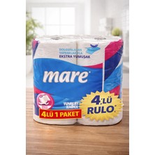 Bezos Mare Tuvalet Kağıdı 4 Rulo 1 Paket Ekstra Yumuşak Çift Katlı Dayanıklı Tuvalet Kağıdı