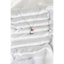 Youday Accessories 316L Çelik Zincir Gümüş Renk Yılbaşı Teması Kadın Kolye