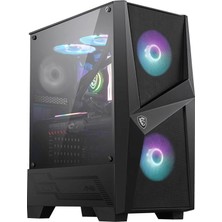Bezos Msı Mag Forge 100R Temperlı Cam Argb Psu Yok 2X120MM 1X120MM Gamıng Atx Kasa Siyah