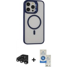 Pileli Store Pilelistore™ iPhone 15 Pro Kılıf Ahenk Klasik Özel Seri - Şeffaf Royal Nano Ekran Koruyucu + Raze Metal Kamera Lens - Tmgı