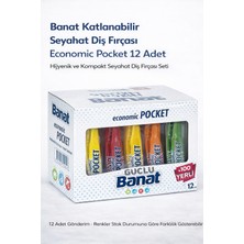Bezos Banat Katlanabilir Seyahat Diş Fırçası Economic Pocket 12 Adet Taşınabilir Kompakt Tasarım