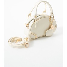 Legend Aksesuar Kadın Belloni Model Mini Boy Oval Kalp Charm Hediyeli El ve Omuz Çantası