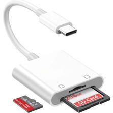 Deppo Trend 17/16/15/pro Max/plus/mini/ipad/macbook Pro/air Samsung Uyumlu Type-C To Sd/micro Sd/tf Kart Okuyucu