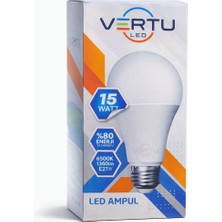 Bezos LED Ampul 15 Watt Beyaz Işık 6500K Yüksek Lümen E27 Duy Enerji Tasarruflu
