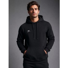 Raru Siyah Erkek Spor Sweatshirt Hoodie - Lepidus