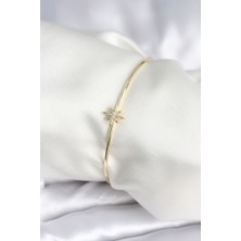 Youday Accessories Kutup Yıldızı Figür Pirinç Gold Renk Kadın Bileklik