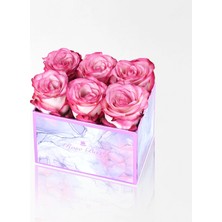 Çiçeek Dia Midi Kutuda 6 Pembe Gül
